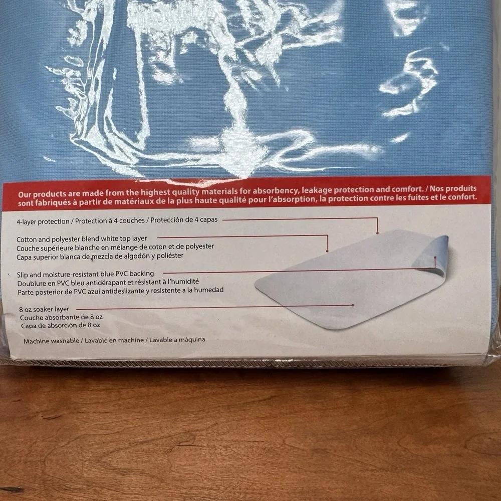 36x72 Reusable Adult Bed Pads Underpad Hospital Grade Incontinence Washable-Blue